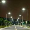 led street lights at night view