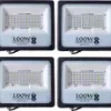 PE 100W BIS Approved Halogen Pack of 4 Flood Light Outdoor Lamp  (White)